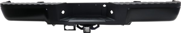Step Bumper Face Bar and Pad for Ford F-150 2009-2014, Black, without Mounting Bracket, with Pad Provision, without Rear Object Sensor Holes, with Towing Package, with Upgrade Payload Package, Styleside, Replacement