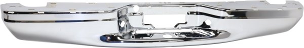 Rear Bumper Face Bar for Ford F-Series 1997-2004, Chrome, Flare Side (Styleside, Crew Cab), Replacement