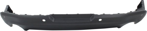 Rear Lower Valance for 2012 Ford Mustang, Textured Bumper Extension with Rear Object Sensors, for Base Model, Replacement