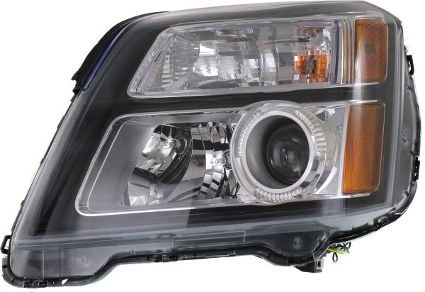 Headlight Assembly for GMC Terrain Denali Model, Halogen, Left (Driver), 2013-2015