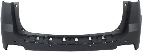 Upper Rear Bumper Cover for GMC Terrain 2010-2015, Primed (Ready to Paint) with Parking Assist System Holes, Replacement