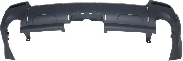 Rear Bumper Cover for GMC Terrain 2010-2015, Lower Textured, Excluding Denali Model, with Chrome Package, with Dual Exhaust Holes, Replacement