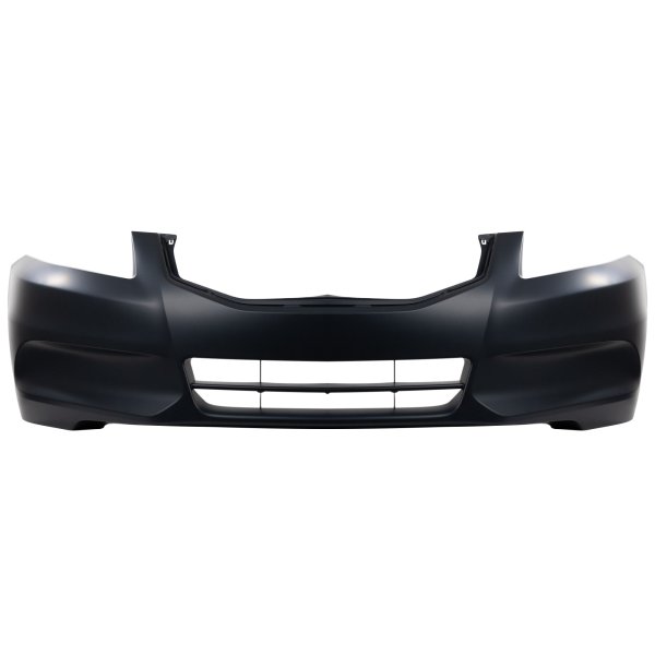 Front Bumper Cover for Honda Accord 2011-2012, 4 Cylinder, Sedan, Primed (Ready to Paint), Without Fog Light Holes, Replacement