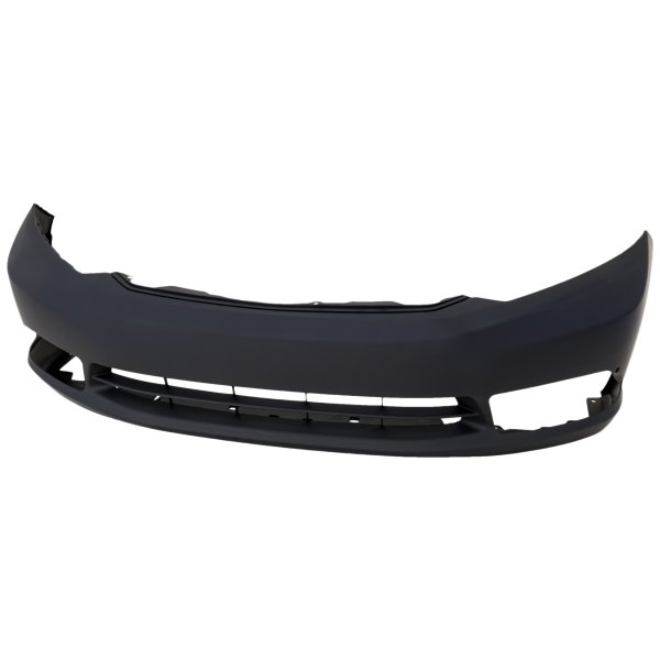 Front Bumper Cover for 2012-2012 Honda Civic Sedan, Primed (Ready to Paint), with Fog Light Holes, Suitable for EX/EX-L/Si Models, Replacement