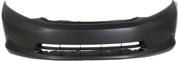 Front Bumper Cover for 2012-2012 Honda Civic DX/HF/LX Sedan Models, Primed (Ready to Paint), without Fog Light Holes, Replacement
