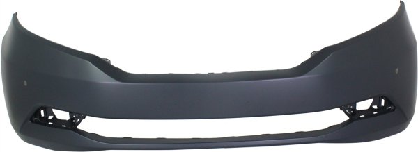 Front Bumper Cover for Honda Odyssey 2011-2017, Primed (Ready to Paint), with Parking Aid Sensor Holes, Touring Model, Replacement