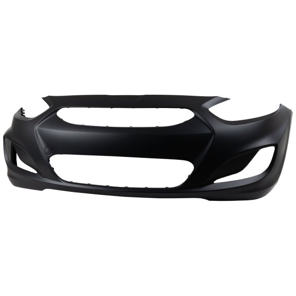 Front Bumper Cover for Hyundai Accent 2012-2014, Primed (Ready to Paint), Compatible with Hatchback models and Sedan 2012-2013, Up to October 15, 2013, Replacement