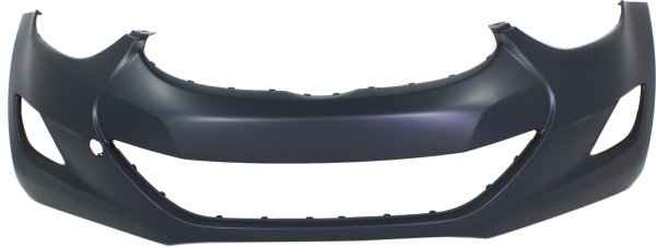 Front Bumper Cover for Hyundai Elantra 2011-2013, Primed (Ready to Paint), Sedan, Made for Korea Built Vehicle, Replacement