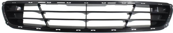 Front Bumper Grille for Genesis Sedan 2009-2010, Lower Position, Black, without Adaptive Cruise Control, Replacement