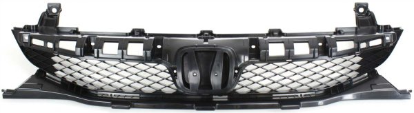 Grille for Honda Civic Sedan 2009-2011, Paintable Shell and Insert, Replacement
