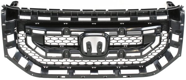 Grille for Honda Pilot, 2009-2011, Gray Shell and Insert, Replacement
