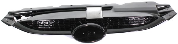 Upper Grille for Hyundai TUCSON 2010-2015, Painted Black Shell and Insert, Excludes Fuel Cell Model, Replacement
