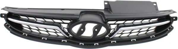 Paintable Shell and Insert Grille for 2011-2013 Hyundai Elantra Limited Model, with Chrome Insert, USA Built Vehicle, Replacement