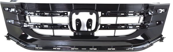 Grille for Honda Odyssey 2014-2017, Black Shell and Insert, Replacement