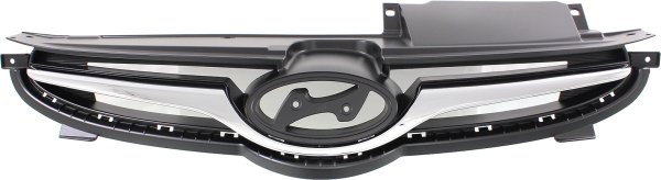 Black Shell and Chrome Insert Grille for 2014-2015 Hyundai Elantra, Sedan, Korea Built Vehicle Replacement
