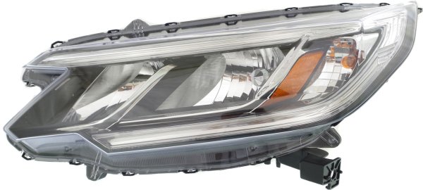 Headlight Assembly for Honda CR-V 2015-2016, Left (Driver) Side, Halogen without LED Daytime Running Light, LX Model, Replacement