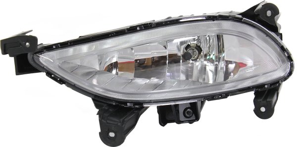 Front Fog Light Assembly for Hyundai Sonata 2011-2013, Left (Driver), Excluding Hybrid Models, Replacement