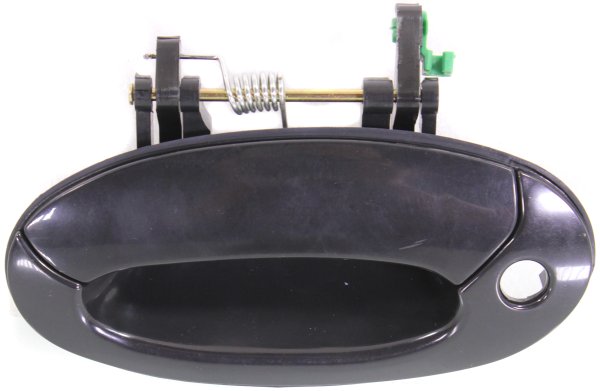 Front Exterior Door Handle for Hyundai Elantra 1998-2000, Left (Driver), Plastic, Smooth Black, Replacement