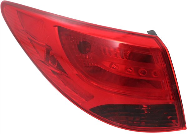 Tail Light for Hyundai Tucson 2010-2015, Left (Driver) Side, Outer Assembly, Halogen/Bulb Type, for 2014-2015 Models, Replacement