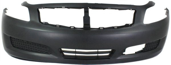 Front Bumper Cover for Infiniti G35 2007-2008, G37 2009-2009, Primed (Ready to Paint), Without Sport Package, With Technology Package, Sedan, Replacement