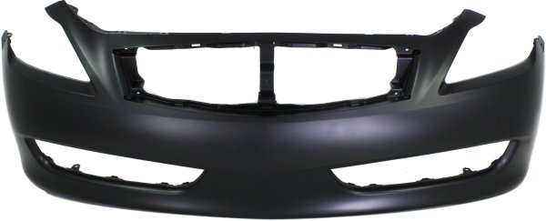 Front Bumper Cover for Infiniti G37 2008-2010, Primed (Ready to Paint), Suitable for Base Model and Convertible (2009 Only), Coupe without Sport Package
