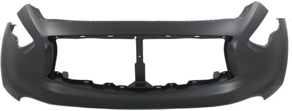 Front Bumper Cover Primed (Ready to Paint) for Infiniti FX35/FX37 (2012-2013) or QX70 (2014-2017), excluding Premium Package & Parking Aid Sensor Holes, Replacement