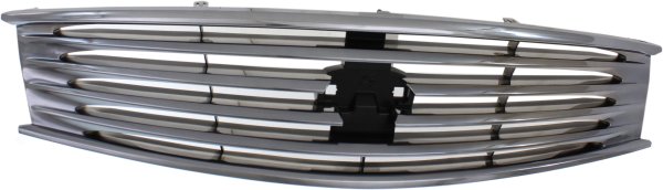 Chrome Shell and Insert Grille for Infiniti G37 2008-2015/Q60 2014-2015, without Aero and Sport Package, Convertible/Coupe, Replacement