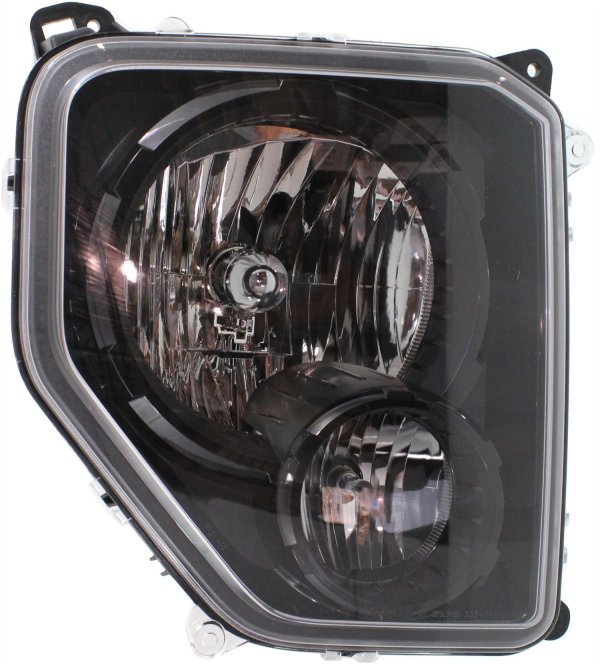 Headlight Assembly for 2010-2012 Jeep Liberty, Right (Passenger) Side, Halogen, Black Interior, Replacement