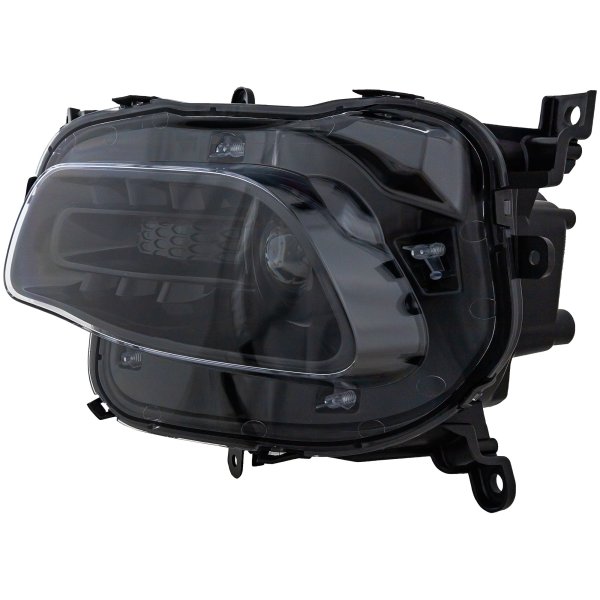 Headlight Assembly for Jeep Cherokee 2014-2018, Left (Driver), Halogen, with Black Trim, Replacement