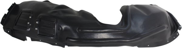 Front Fender Liner for Jeep Cherokee 2014-2018, Left (Driver), Plastic, Vacuum Form, Chrome Trim, Without Off Road Package, Replacement