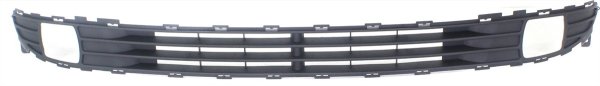 Front Bumper Grille for Kia RIO/RIO5 2006-2009, Textured Black with Fog Light Hole, Suitable for Hatchback/Sedan, Replacement