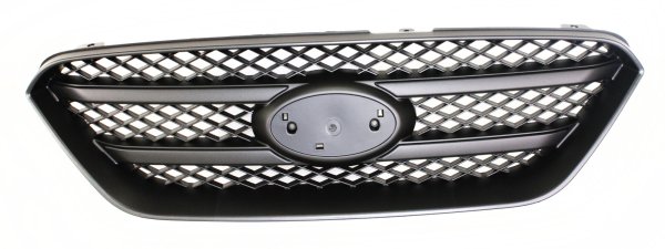 Grille for Kia Rondo 2007-2012, Painted Black Shell and Insert, Replacement