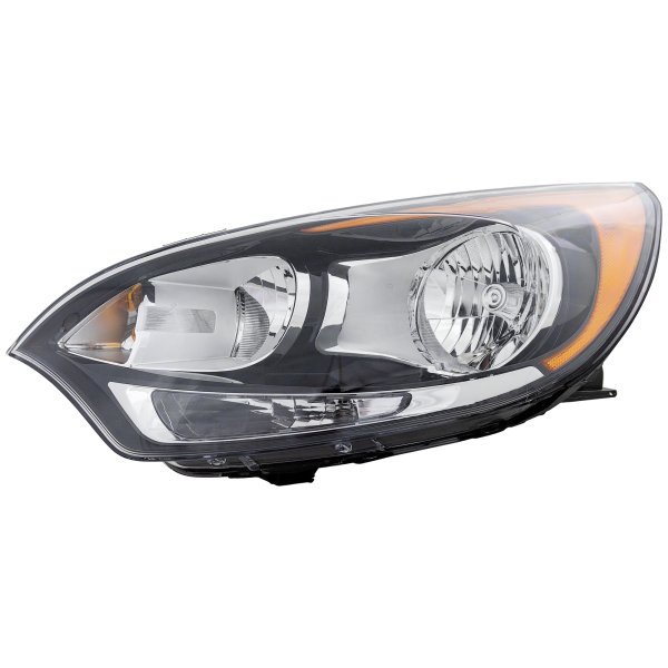 Headlight Assembly for Kia Rio Hatchback 2012-2017, Left (Driver), Halogen, without LED Position Light, Excluding SX Model, Replacement