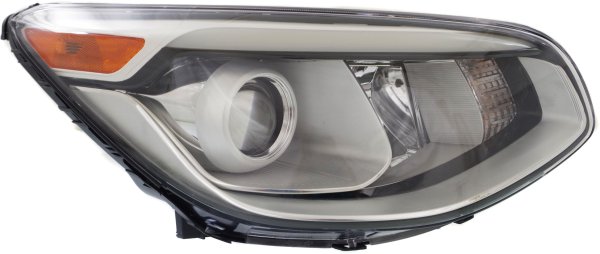 Headlight Assembly for Kia Soul 2014-2016, Right (Passenger), Halogen, Projector Type, without Leveling System, Replacement