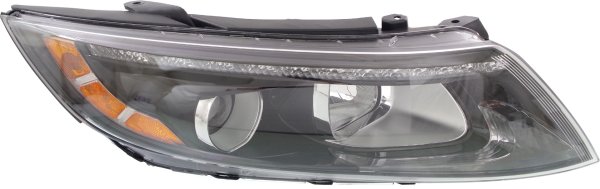 Headlight Assembly for OPTIMA 2014-2015 Right (Passenger) Side, Halogen Light with LED Position Light, Excludes Hybrid Models, USA Built Vehicle, Replacement