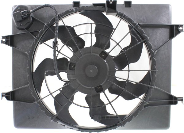 Radiator Fan Assembly for Kia Optima 2011-2014, 2.4L Engine, Excludes Hybrid Models, Includes Resistor, Replacement