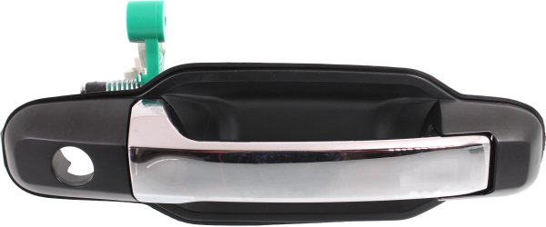 Front Exterior Door Handle for Kia Sorento 2003-2009, Right (Passenger), Primed (Ready to Paint) Bezel, Chrome Lever, with Hole, EX Model, Replacement