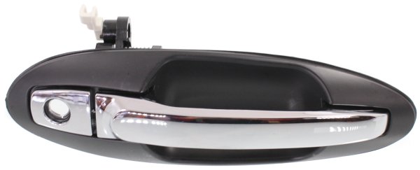 Front Exterior Door Handle for Kia Optima/Magentis (2001-2006), Hyundai Sonata (2002-2005), Right (Passenger) Side, Primed (Ready to Paint) Bezel, Chrome Lever, Old Style, Replacement