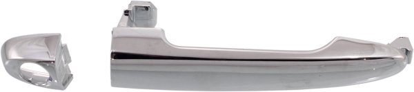 Front Exterior Door Handle for Kia Rondo 2007-2012, Left (Driver), All Chrome, with Keyhole, Replacement