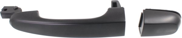 Rear Exterior Door Handle for Kia Spectra 2004-2009, Left (Driver), Primed (Ready to Paint) Black with Cover, New Body Style, Replacement