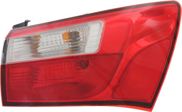 Tail Light Assembly for Kia Rio Sedan, 2012-2017, Right (Passenger), Outer, Halogen, Replacement