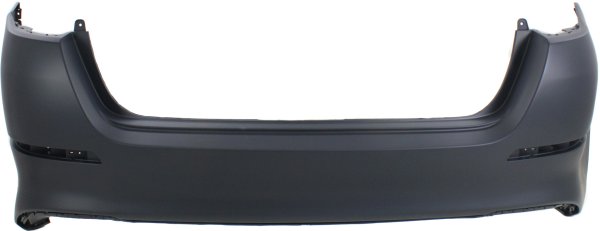 Rear Bumper Cover for Kia Optima 2014-2015, Primed (Ready to Paint), Without Intelligent Parking Assist System Holes, Excludes Hybrid Models, USA Built, Replacement