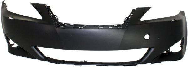 Front Bumper Cover for Lexus IS250/IS350 (2006-2008), Primed (Ready to Paint), with Headlight Washer Holes, without Pre-Collision System, Replacement