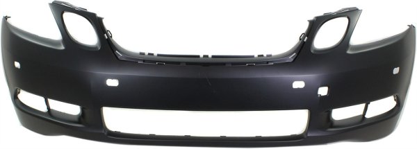 Front Bumper Cover for Lexus GS430 2006-2007, Primed (Ready to Paint), with Headlight Washer Holes, with Park Assist Sensor Holes, Replacement
