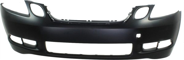Front Bumper Cover for Lexus GS430 2006-2007, Primed (Ready to Paint), with Headlight Washer Holes, without Park Assist Sensor Holes, Replacement
