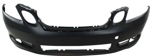 Front Bumper Cover for Lexus GS430 2006-2007, Primed (Ready to Paint), Without Headlight Washer Holes, Without Park Assist Sensor Holes, Replacement