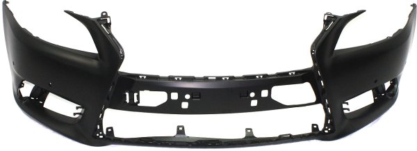 Front Bumper Cover for Lexus LS600H 2013-2013 and LS460 2013-2017, Primed (Ready to Paint), Without F Sport Package, Without Headlight Washer Holes, Base Model, Replacement