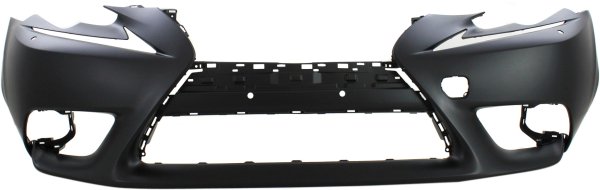 Front Bumper Cover Primed (Ready to Paint) for Lexus IS200T/IS250/IS300/IS350 (2014-2016), without F-Sport Package, with Headlight Holes, without Parking Distance Control Sensor Holes, Excludes C Model, Replacement