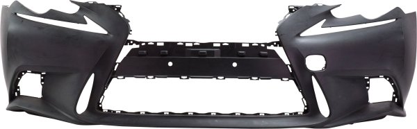 Front Bumper Cover for Lexus IS200T/IS250/IS300/IS350 (2014-2016), Primed (Ready to Paint), F Sport Package, Without Headlight Washer Holes, Excludes C Model, Replacement
