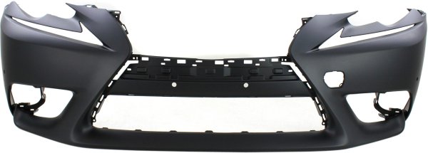 Front Bumper Cover for Lexus IS200T/IS250/IS300/IS350 (2014-2016), Primed (Ready to Paint), Excludes F Sport Package, Without Headlight Washer Holes, Includes Park Distance Sensor Holes, Not for C Model, Replacement